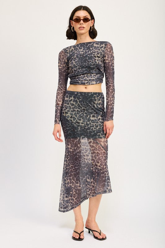 Leopard Sheer Midi