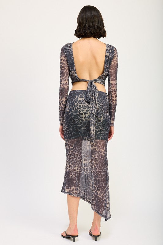 Leopard Sheer Midi