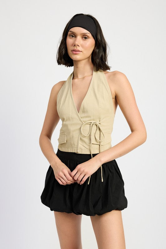 Cleo Wrap Top
