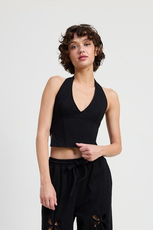 French Terry Halter Top