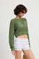 Round Neck Knit Crop Top