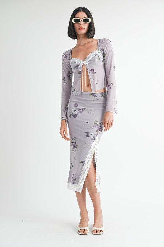 Kinney Floral Tie Top