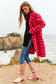 Textured Knit Tweed Double Button Coat Jacket